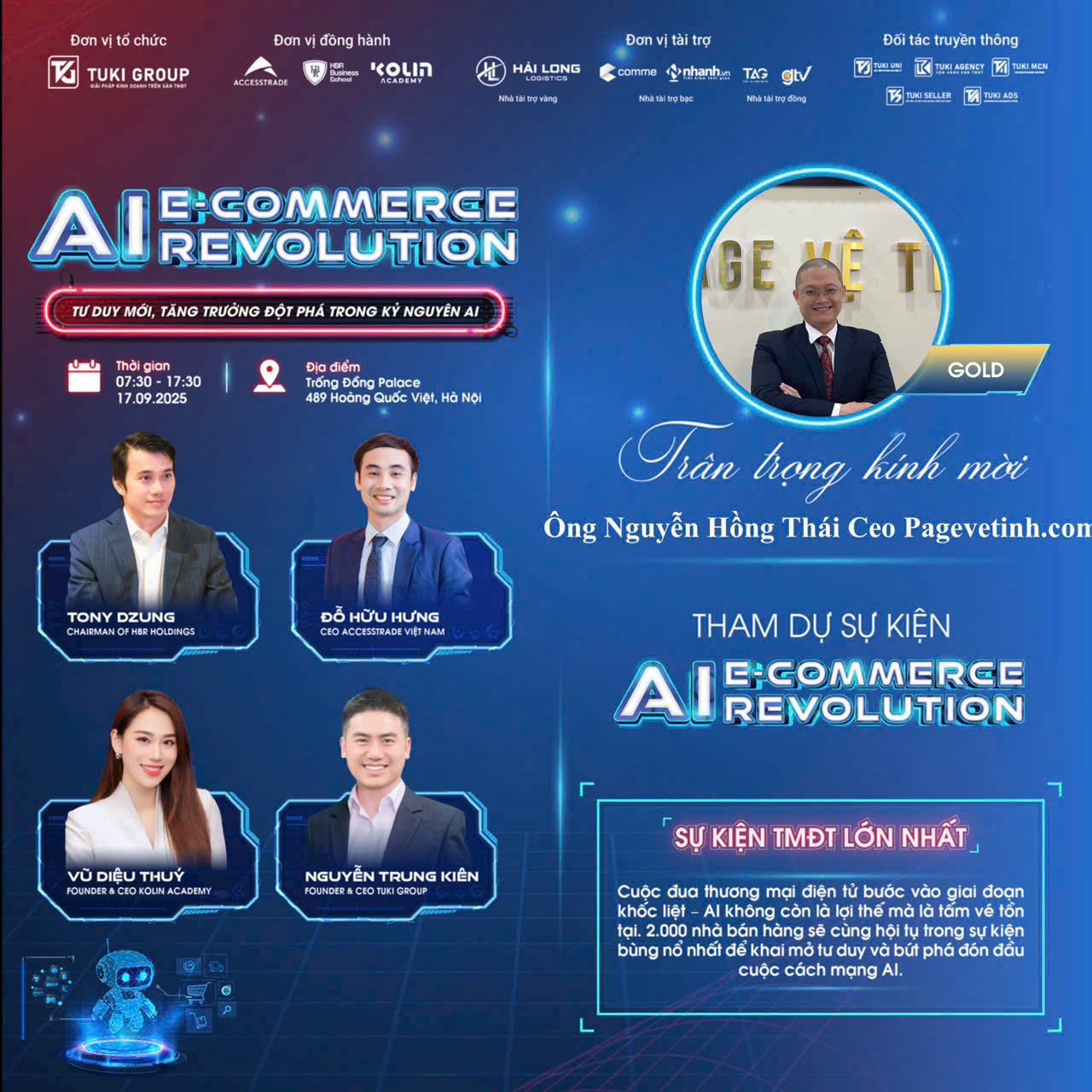 Lại chuẩn bị comback vs anh em TMĐTCảm ơn giám đôc Tuki Group đã gửi lời mời tham gia chương trình tuyệt vời này!